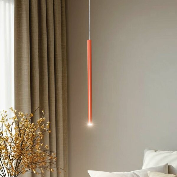 Lampa wisząca Sopel 1 SIGMA, możliwość ściemniania, czerwony, salon / jadalnia, metal, nowoczesny