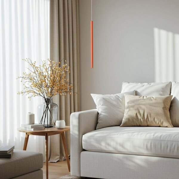 Lampa wisząca Sopel 1 SIGMA, możliwość ściemniania, czerwony, salon / jadalnia, metal, nowoczesny