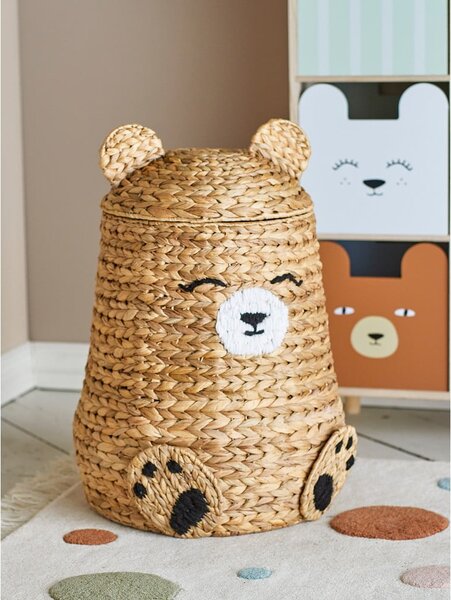 Dziecięcy kosz na zabawki z hiacyntu wodnego w naturalnym kolorze ø 40x57 cm Timone – Bloomingville Mini