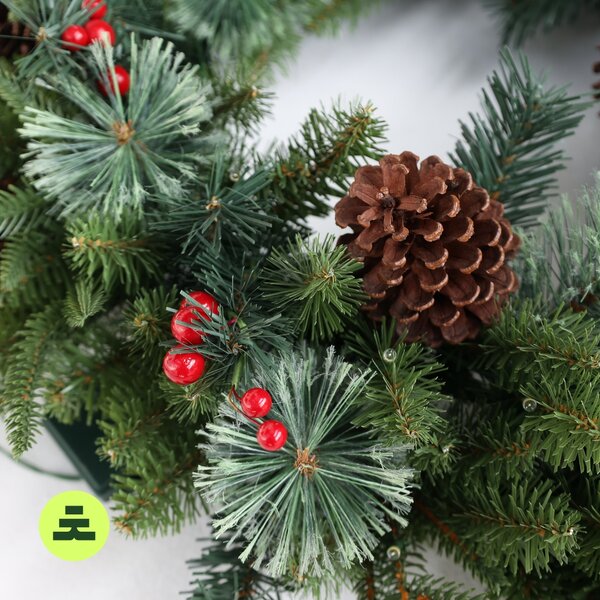 Wieniec świąteczny ozdobny 50 LED 60 cm