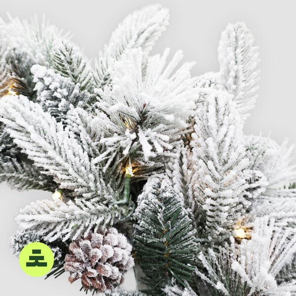 Wieniec świąteczny ośnieżony 50 LED 60 cm