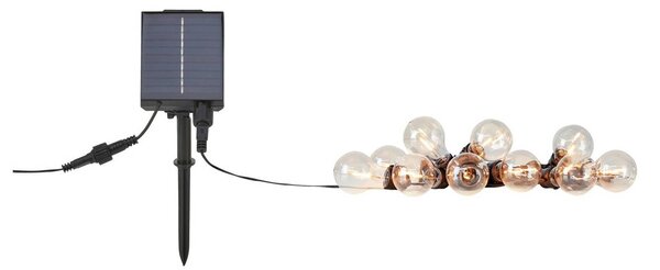 Markslöjd Łańcuch świetlny Suno, solarny, USB, tworzywo sztuczne, 10-punktowa, IP44 Suno, czarny, tworzywo sztuczne
