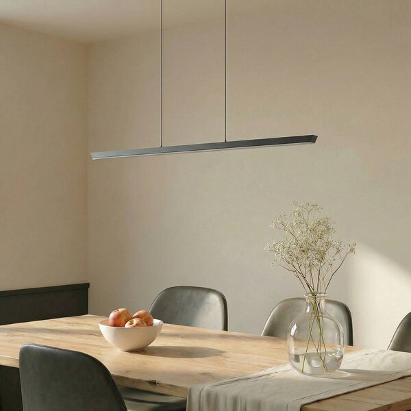 Lampa wisząca Solvar Lucande, możliwość ściemniania, czarny, salon / jadalnia, metal, nowoczesny