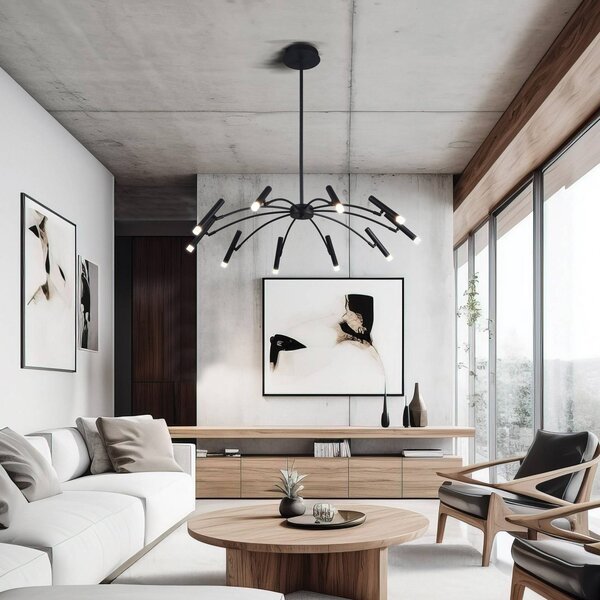 Viokef Lampa wisząca Secret, możliwość ściemniania, czarny, salon / jadalnia, metal, nowoczesny