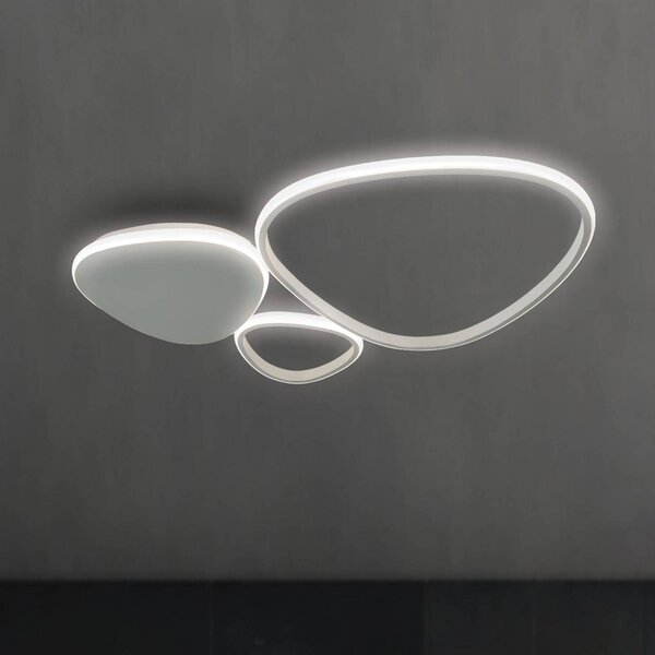 Viokef Lampa sufitowa LED Helix, chromowy / srebrny, salon / jadalnia, aluminium, nowoczesny