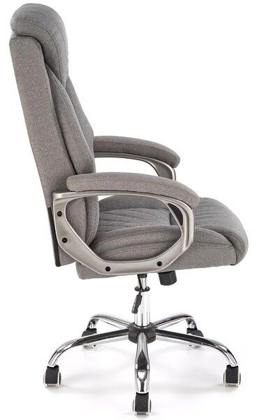 Popielaty tapicerowany fotel obrotowy Z9-K61
