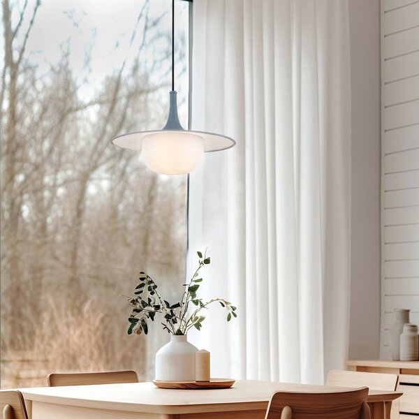 Viokef Lampa wisząca Fred, aluminiowy / szary / cynkowy, salon / jadalnia, tworzywo sztuczne, nowoczesny