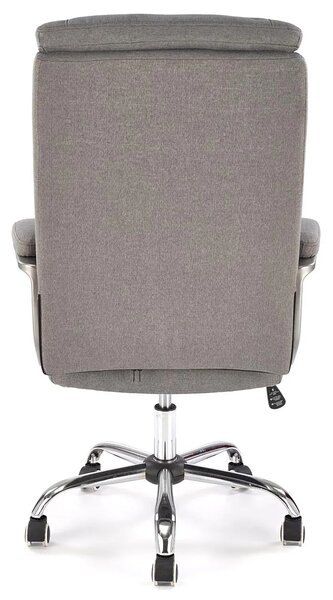 Popielaty tapicerowany fotel obrotowy Z9-K61