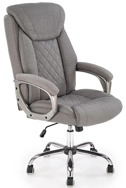 Popielaty tapicerowany fotel obrotowy Z9-K61