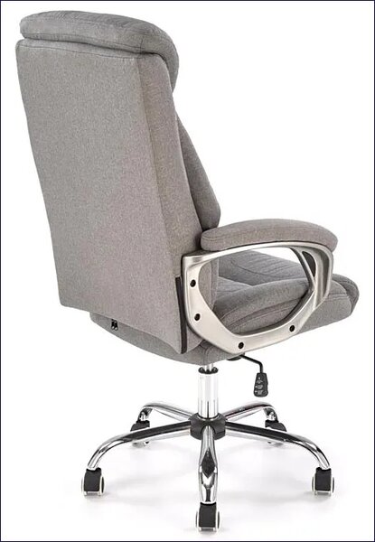 Popielaty tapicerowany fotel obrotowy Z9-K61
