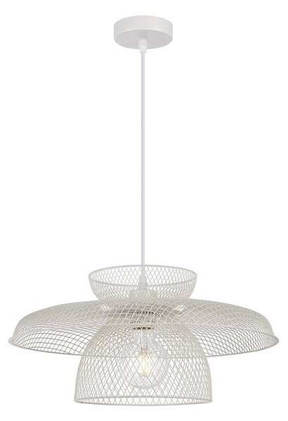Viokef Lampa wisząca Maronti, możliwość ściemniania, biały / opal, salon / jadalnia, metal, nowoczesny