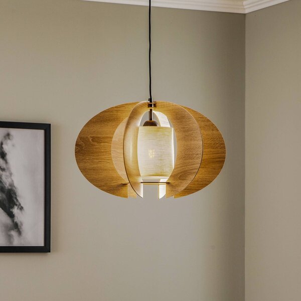 Lampa wisząca Modern C M SIGMA, możliwość ściemniania, jasne drewno, salon / jadalnia, drewno, nowoczesny