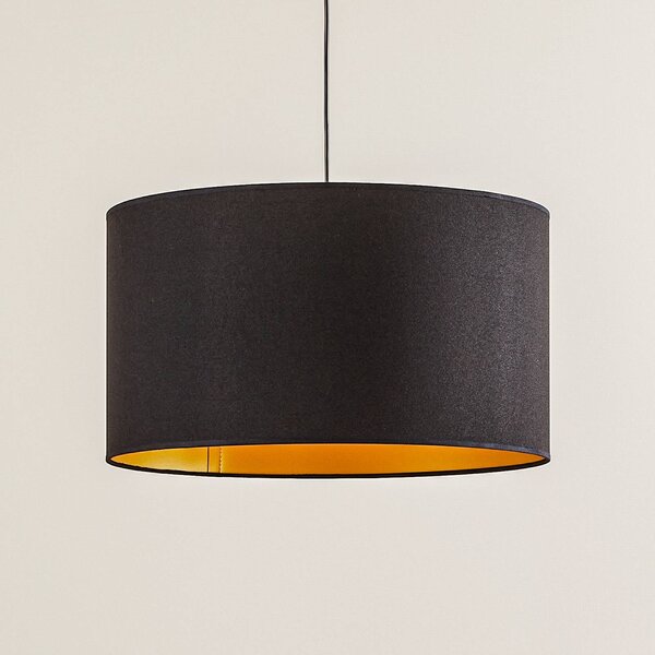 Lampa wisząca Roller Euluna, możliwość ściemniania, czarny, salon / jadalnia, tkanina / materiał / jedwab, nowoczesny