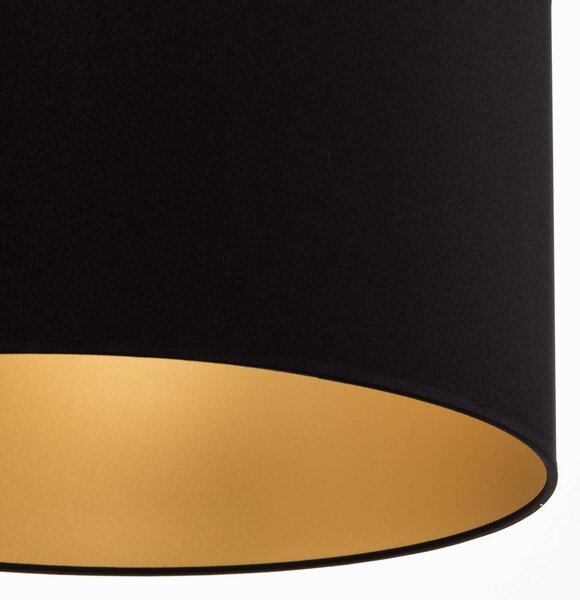 Lampa wisząca Roller Euluna, możliwość ściemniania, czarny, salon / jadalnia, tkanina / materiał / jedwab, nowoczesny