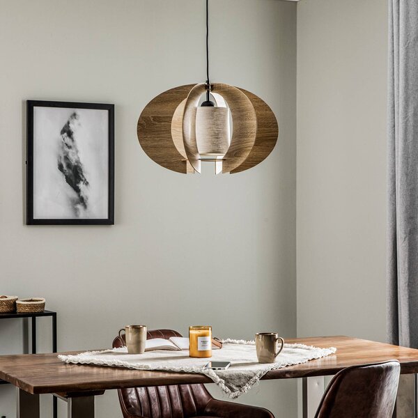Lampa wisząca Modern C M SIGMA, możliwość ściemniania, jasne drewno, salon / jadalnia, drewno, nowoczesny