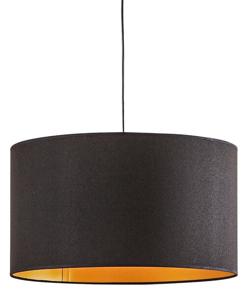 Lampa wisząca Roller Euluna, możliwość ściemniania, czarny, salon / jadalnia, tkanina / materiał / jedwab, nowoczesny