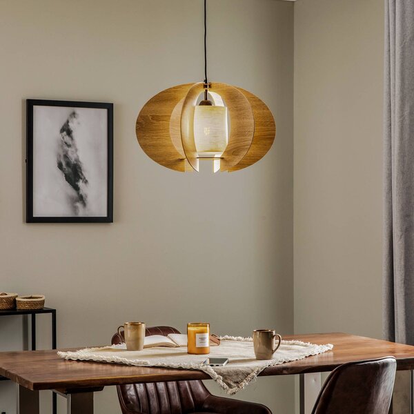 Lampa wisząca Modern C M SIGMA, możliwość ściemniania, jasne drewno, salon / jadalnia, drewno, nowoczesny