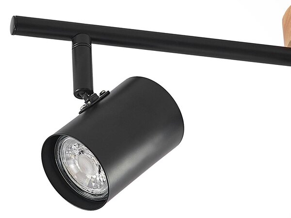 Lampa sufitowa Lindby Xiomara, 3-punktowa, 68 cm długości, drewno