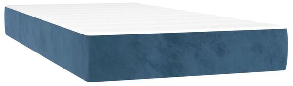 Niebieskie tapicerowane łóżko z zagłówkiem 90x200 P0-M06