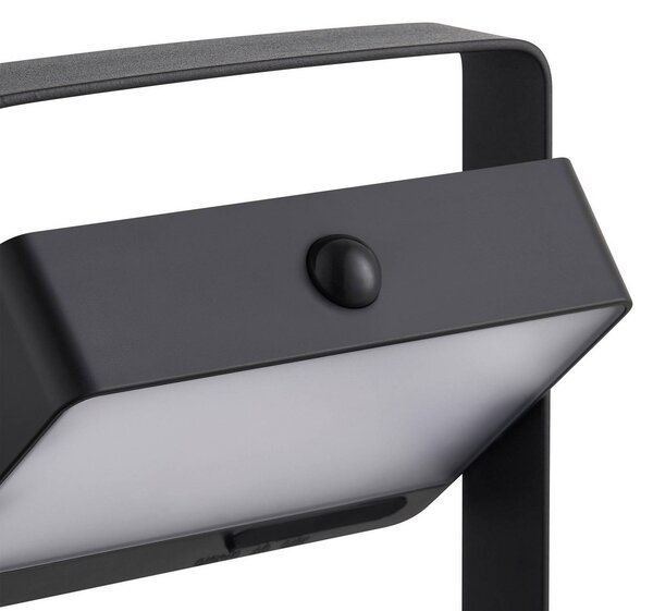 Nordlux Słupek oświetleniowy LED Saulio, czarny, aluminium, IP44 Saulio, czarny, aluminium, nowoczesny