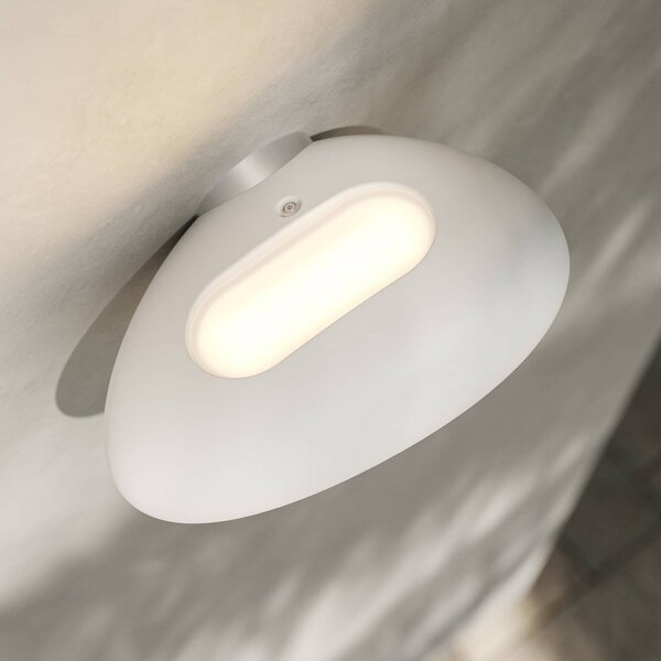 Karman Kinkiet zewnętrzny LED Flò biały 16 x 12 cm żywica syntetyczna IP55, biały / opal, salon / jadalnia, tworzywo sztuczne, design