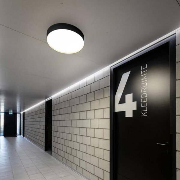 SLV Lampa sufitowa Decona, możliwość ściemniania, czarny, łazienka, aluminium, nowoczesny