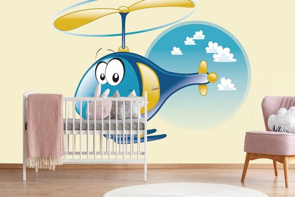 Tapeta helikopter w chmurach