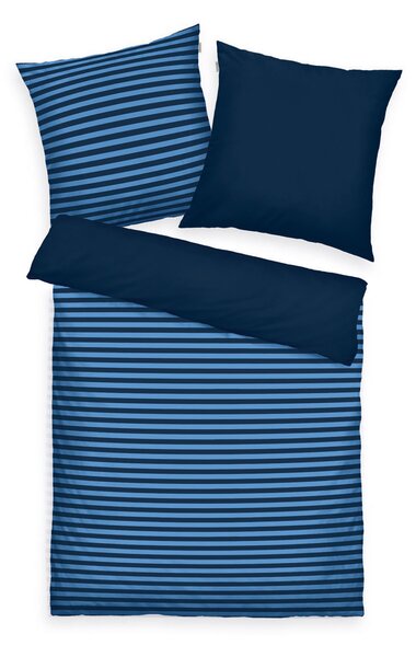 Tom Tailor Pościel bawełniana Dark Navy & Cool Blue, 140 x 200 cm, 70 x 90 cm, 140 x 200 cm, 70 x 90 cm