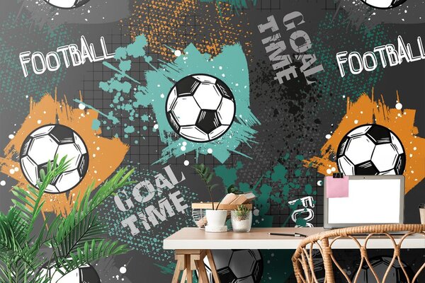 Tapeta futbolowa piłka w nowoczesnym stylu
