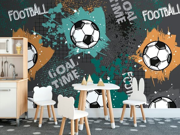 Tapeta futbolowa piłka w nowoczesnym stylu
