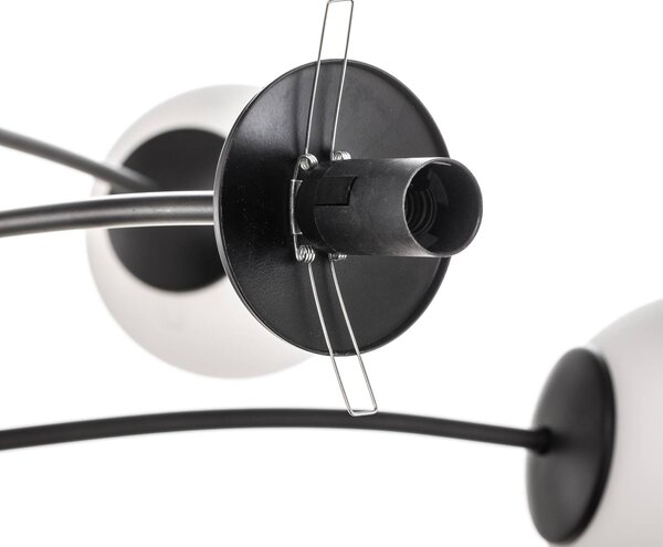 Lampa sufitowa Pregos 6 EMIBIG LIGHTING, możliwość ściemniania, czarny, przedpokój, metal, nowoczesny