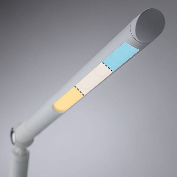 Paulmann Lampa stołowa FlexBar, możliwość ściemniania, biały / opal, biuro, aluminium, nowoczesny