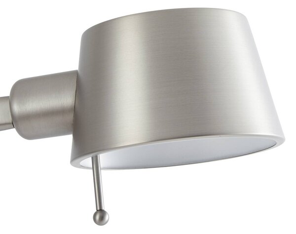 Lampa stojąca Silka Lucande, aluminiowy / szary / cynkowy, biuro, metal, nowoczesny