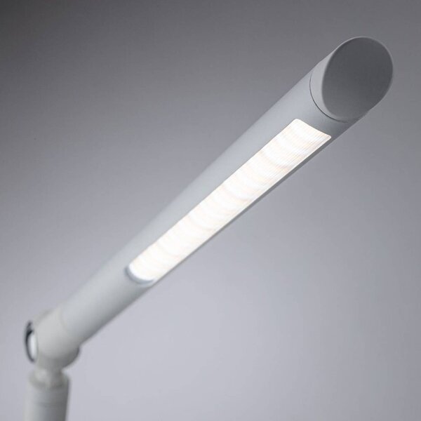Paulmann Lampa stołowa FlexBar, możliwość ściemniania, biały / opal, biuro, aluminium, nowoczesny