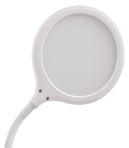 Lampa biurkowa LED Valtaria Lindby, możliwość ściemniania, biały / opal, biuro, tworzywo sztuczne, nowoczesny