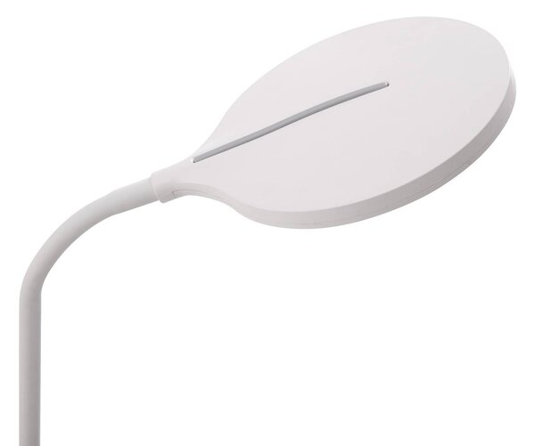 Lampa biurkowa LED Valtaria Lindby, możliwość ściemniania, biały / opal, biuro, tworzywo sztuczne, nowoczesny