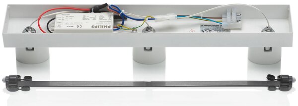 Philips Trzypunktowy spot LED Star, warmglow, biały STAR, możliwość ściemniania, biały / opal, salon / jadalnia, metal, nowoczesny