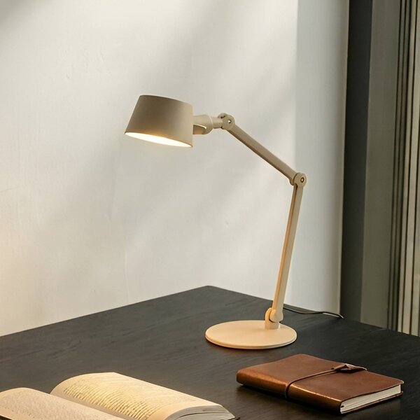 Lampa stołowa Silka Lucande, kremowy / amber, salon / jadalnia, metal, nowoczesny