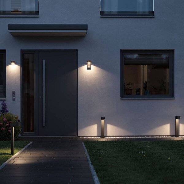 Paulmann Lampa zewnętrzna z czujnikiem ruchu Capea, czarny, aluminium, nowoczesny