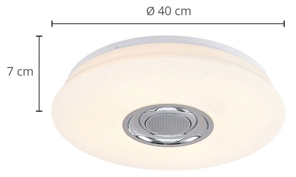 Lampa sufitowa LED Elpida Lindby, możliwość ściemniania, biały / opal, salon / jadalnia, tworzywo sztuczne, nowoczesny