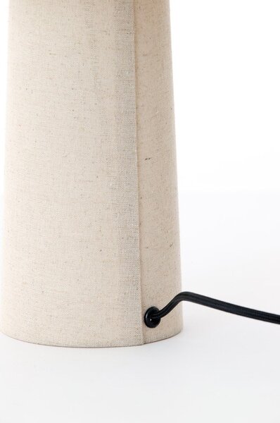 Biała lampa stołowa z tekstylnym kloszem (wysokość 50 cm) Musaby – Light & Living