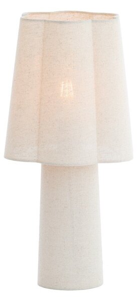 Biała lampa stołowa z tekstylnym kloszem (wysokość 50 cm) Musaby – Light & Living