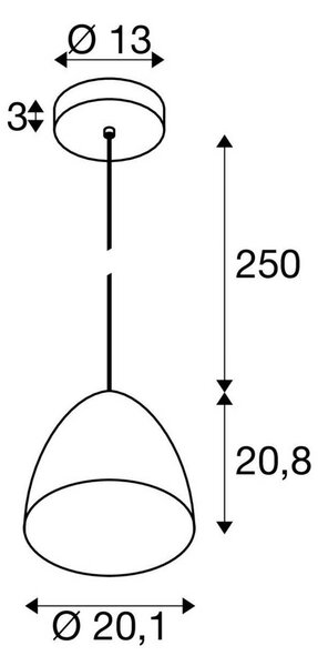 SLV Lampa wisząca Para Cone, możliwość ściemniania, czarny, salon / jadalnia, aluminium, nowoczesny