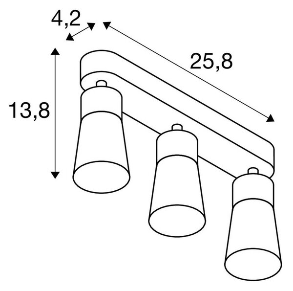 SLV Lampa sufitowa Puri 2.0 Cone, możliwość ściemniania, aluminiowy / szary / cynkowy, salon / jadalnia, aluminium, nowoczesny