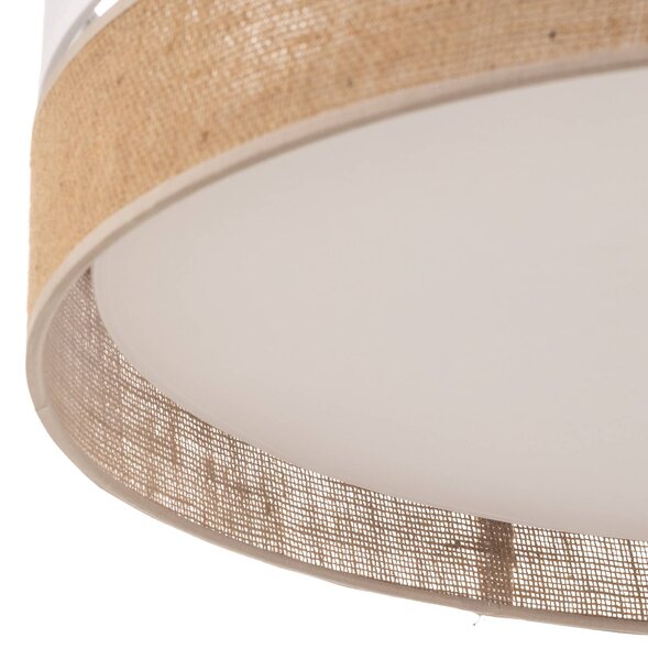 Lampa sufitowa Linobianco TK Lighting, możliwość ściemniania, brązowy / rdzawy, salon / jadalnia, tkanina / materiał / jedwab, nowoczesny