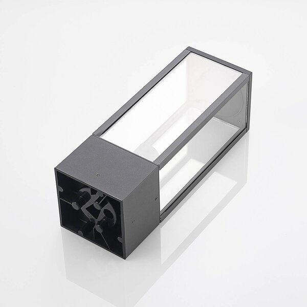 Lampa ogrodowa stojąca Peldar Lindby, możliwość ściemniania, czarny, aluminium, nowoczesny