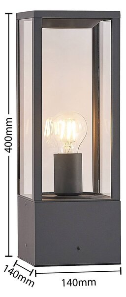 Lampa ogrodowa stojąca Peldar Lindby, możliwość ściemniania, czarny, aluminium, nowoczesny