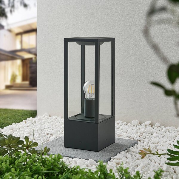 Lampa ogrodowa stojąca Peldar Lindby, możliwość ściemniania, czarny, aluminium, nowoczesny