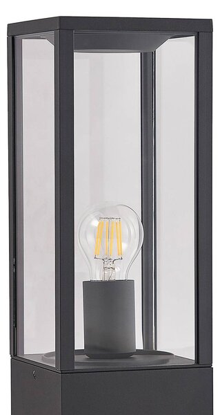 Lampa ogrodowa stojąca Peldar Lindby, możliwość ściemniania, czarny, aluminium, nowoczesny