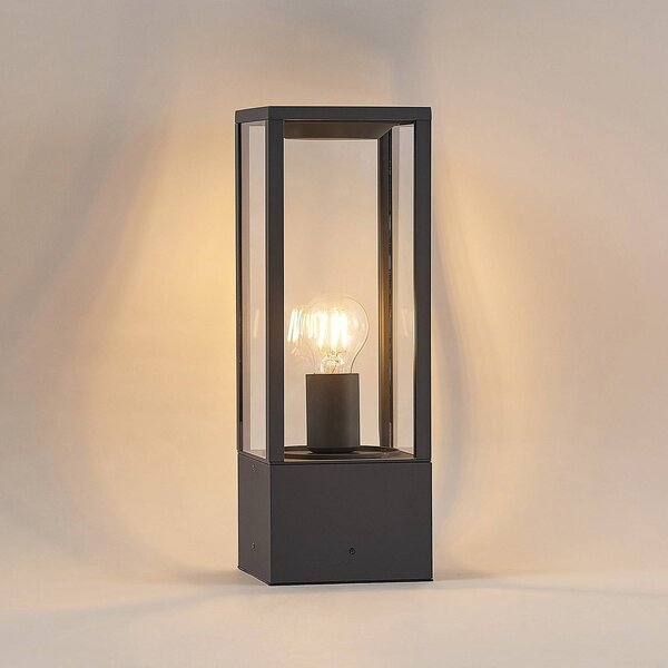 Lampa ogrodowa stojąca Peldar Lindby, możliwość ściemniania, czarny, aluminium, nowoczesny